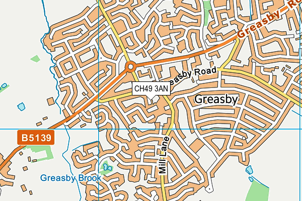 CH49 3AN map - OS VectorMap District (Ordnance Survey)