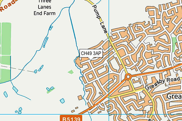 CH49 3AP map - OS VectorMap District (Ordnance Survey)