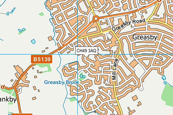 CH49 3AQ map - OS VectorMap District (Ordnance Survey)