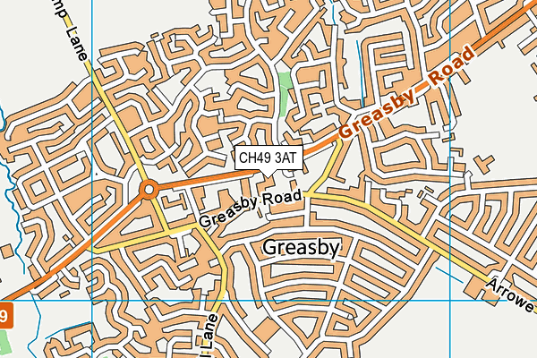 CH49 3AT map - OS VectorMap District (Ordnance Survey)