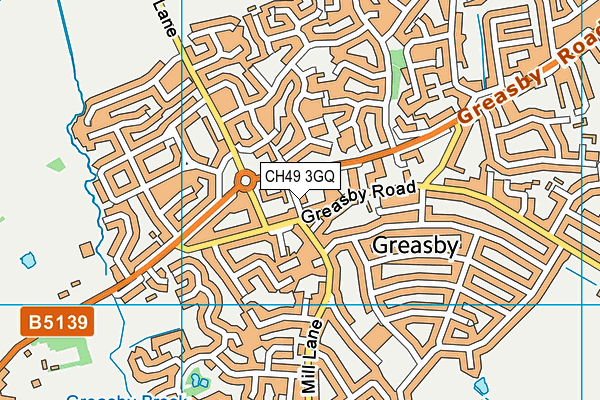 CH49 3GQ map - OS VectorMap District (Ordnance Survey)