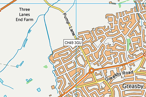 CH49 3GU map - OS VectorMap District (Ordnance Survey)