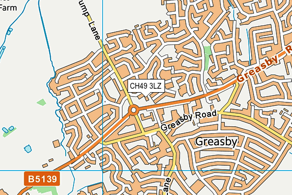 CH49 3LZ map - OS VectorMap District (Ordnance Survey)