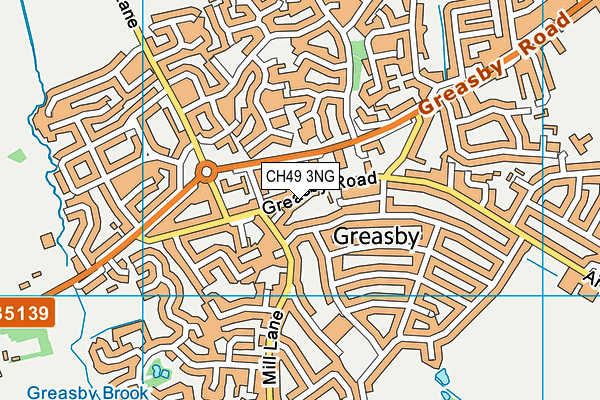 CH49 3NG map - OS VectorMap District (Ordnance Survey)