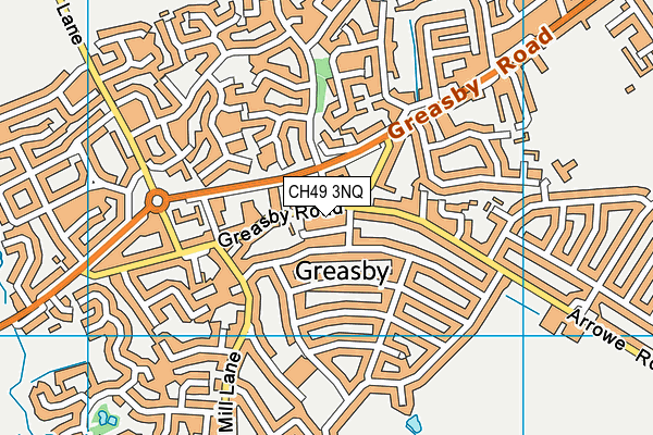 Map of GREASBY CATERING LTD at district scale