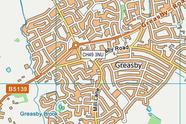 CH49 3NU map - OS VectorMap District (Ordnance Survey)