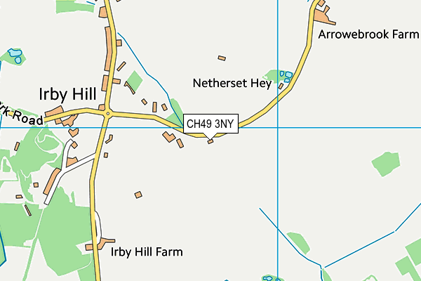 CH49 3NY map - OS VectorMap District (Ordnance Survey)