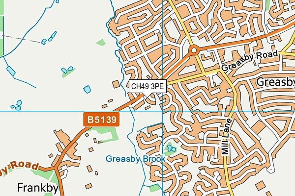 Millcroft Ground map (CH49 3PE) - OS VectorMap District (Ordnance Survey)