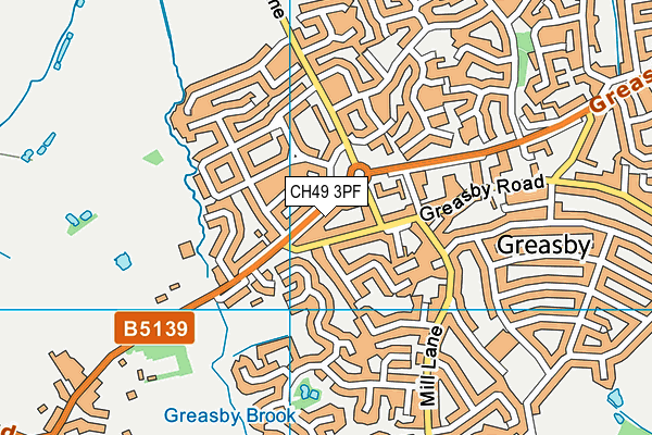CH49 3PF map - OS VectorMap District (Ordnance Survey)