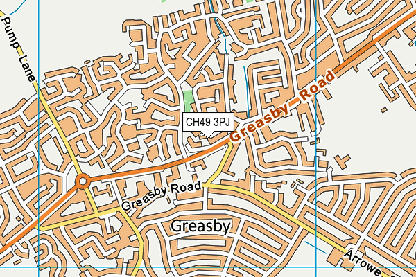 CH49 3PJ map - OS VectorMap District (Ordnance Survey)