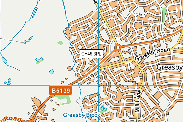 CH49 3PL map - OS VectorMap District (Ordnance Survey)