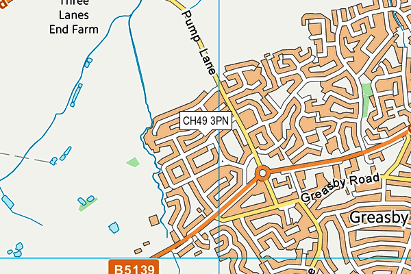 CH49 3PN map - OS VectorMap District (Ordnance Survey)