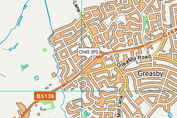 CH49 3PS map - OS VectorMap District (Ordnance Survey)