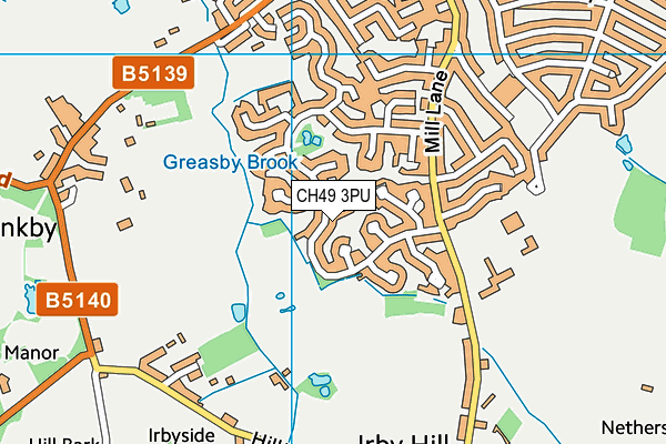 CH49 3PU map - OS VectorMap District (Ordnance Survey)