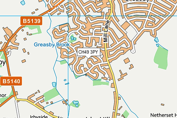 CH49 3PY map - OS VectorMap District (Ordnance Survey)