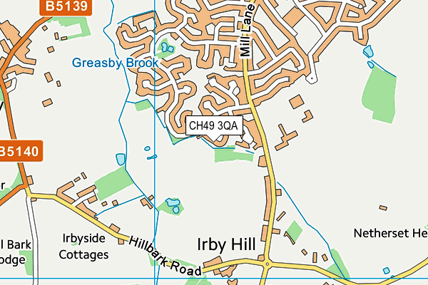 CH49 3QA map - OS VectorMap District (Ordnance Survey)