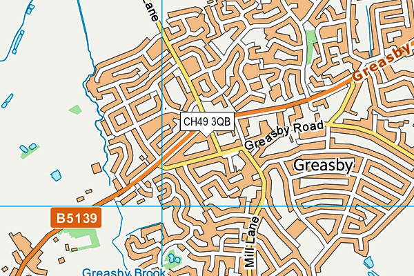 CH49 3QB map - OS VectorMap District (Ordnance Survey)