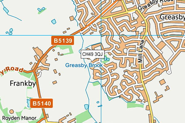 CH49 3QJ map - OS VectorMap District (Ordnance Survey)