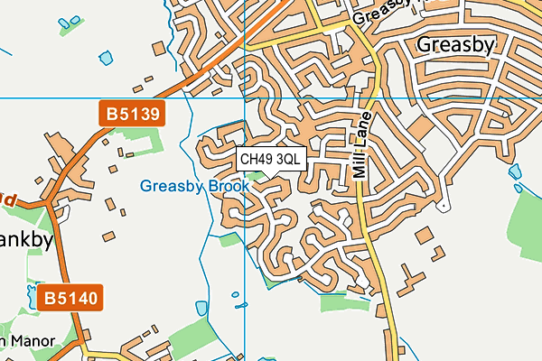 CH49 3QL map - OS VectorMap District (Ordnance Survey)