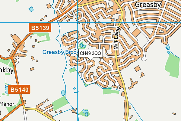 CH49 3QQ map - OS VectorMap District (Ordnance Survey)