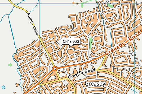 CH49 3QS map - OS VectorMap District (Ordnance Survey)