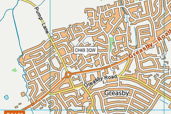 CH49 3QW map - OS VectorMap District (Ordnance Survey)