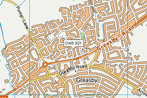 CH49 3QY map - OS VectorMap District (Ordnance Survey)