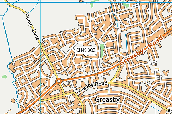 CH49 3QZ map - OS VectorMap District (Ordnance Survey)