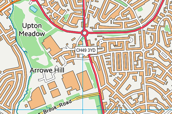 CH49 3YD map - OS VectorMap District (Ordnance Survey)