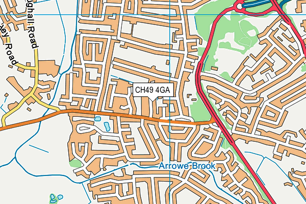 CH49 4GA map - OS VectorMap District (Ordnance Survey)