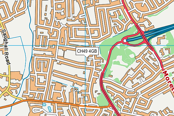 CH49 4GB map - OS VectorMap District (Ordnance Survey)