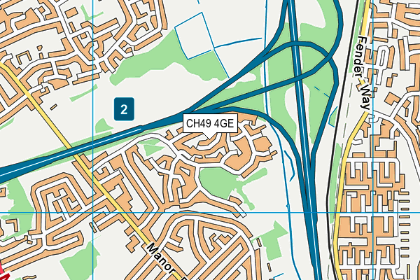 CH49 4GE map - OS VectorMap District (Ordnance Survey)