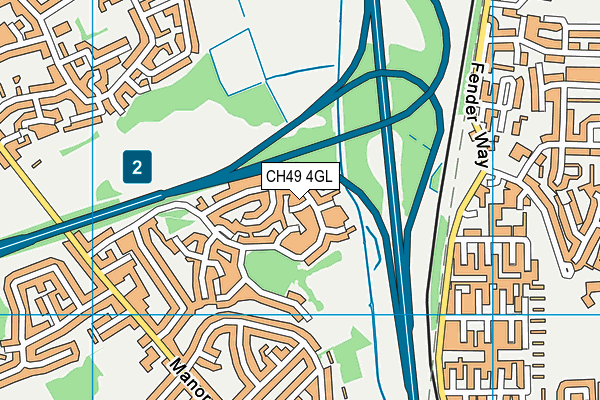 CH49 4GL map - OS VectorMap District (Ordnance Survey)