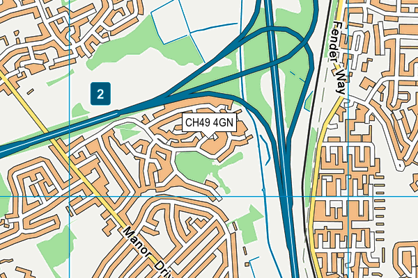 CH49 4GN map - OS VectorMap District (Ordnance Survey)