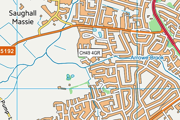 CH49 4GR map - OS VectorMap District (Ordnance Survey)