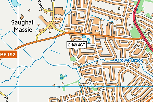 CH49 4GT map - OS VectorMap District (Ordnance Survey)