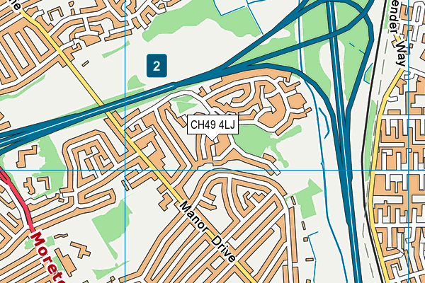 CH49 4LJ map - OS VectorMap District (Ordnance Survey)