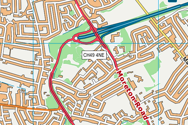 CH49 4NE map - OS VectorMap District (Ordnance Survey)