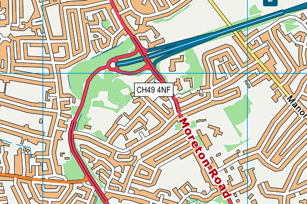 CH49 4NF map - OS VectorMap District (Ordnance Survey)