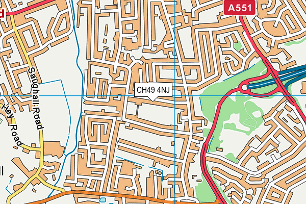 CH49 4NJ map - OS VectorMap District (Ordnance Survey)
