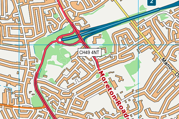 CH49 4NT map - OS VectorMap District (Ordnance Survey)