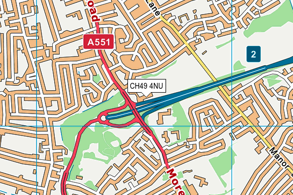 CH49 4NU map - OS VectorMap District (Ordnance Survey)