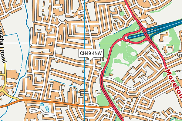 CH49 4NW map - OS VectorMap District (Ordnance Survey)