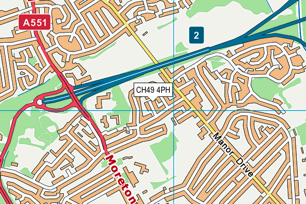 CH49 4PH map - OS VectorMap District (Ordnance Survey)