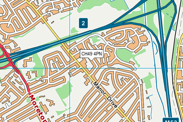 CH49 4PN map - OS VectorMap District (Ordnance Survey)