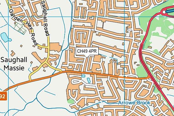 CH49 4PR map - OS VectorMap District (Ordnance Survey)