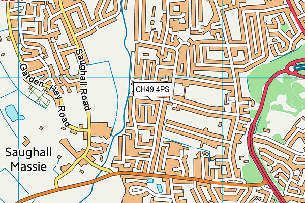 CH49 4PS map - OS VectorMap District (Ordnance Survey)