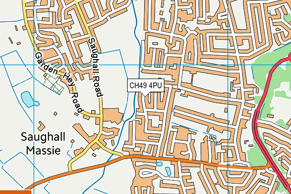 CH49 4PU map - OS VectorMap District (Ordnance Survey)