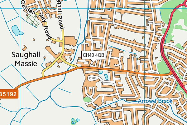 CH49 4QB map - OS VectorMap District (Ordnance Survey)