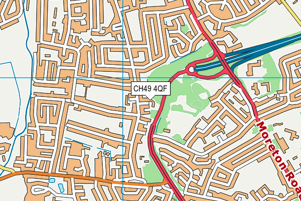 CH49 4QF map - OS VectorMap District (Ordnance Survey)